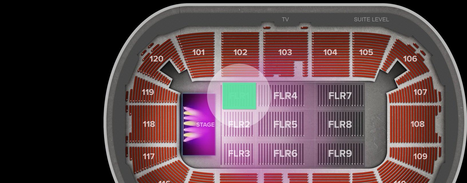 Seat view from Floor
