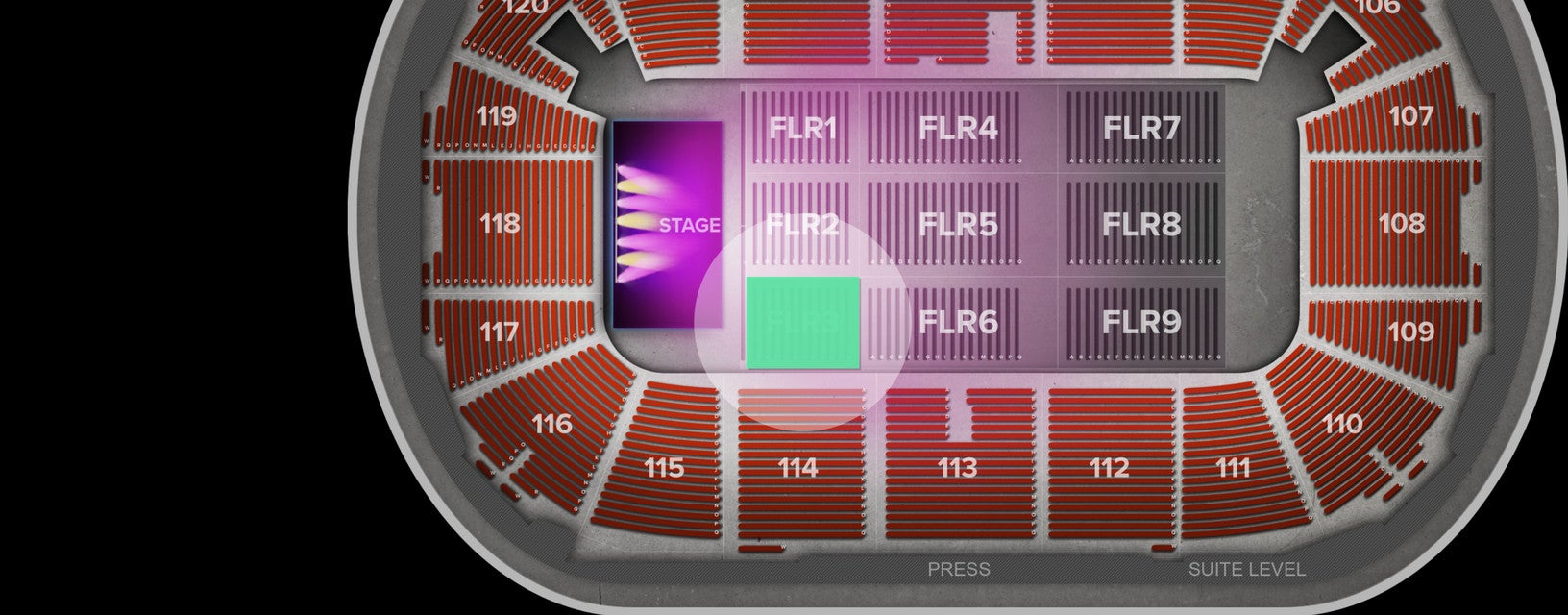 Seat view from Floor