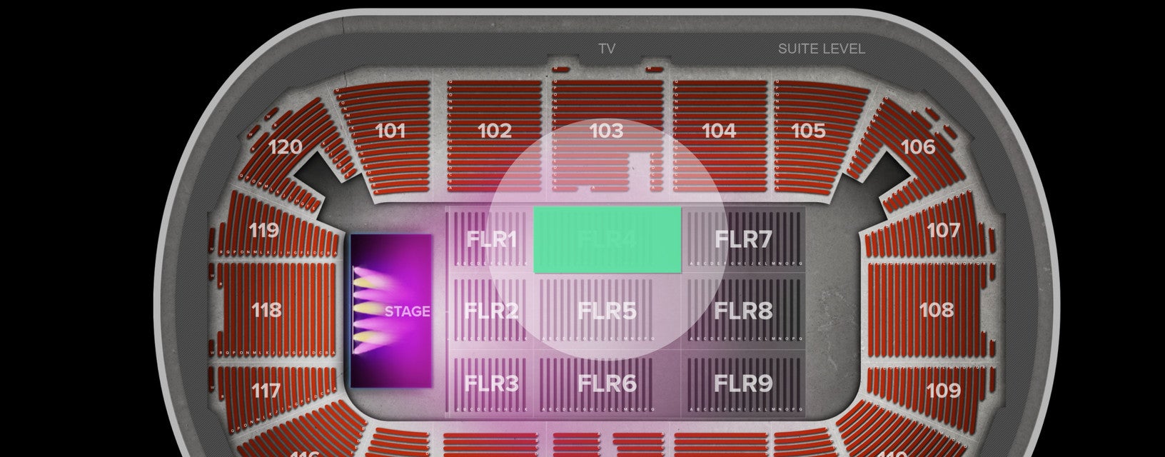 Seat view from Floor