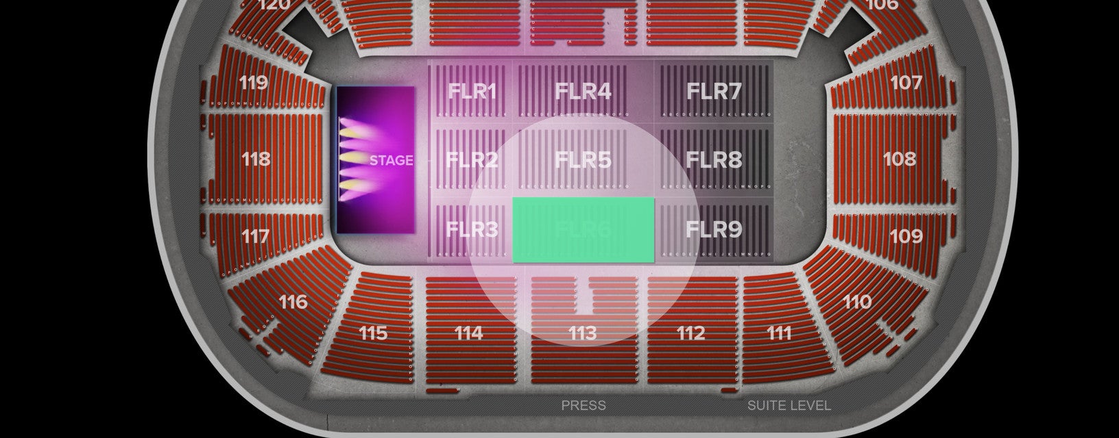 Seat view from Floor