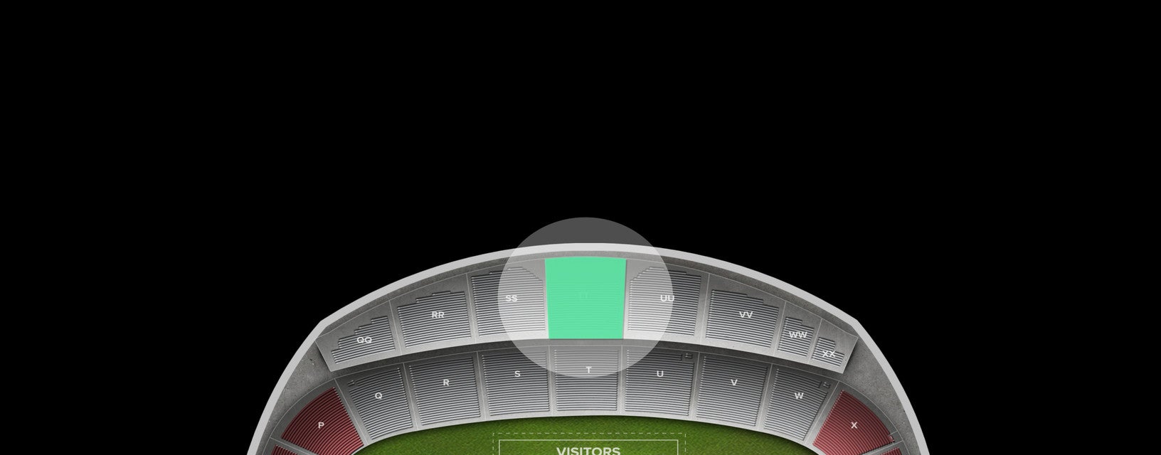 Seat view from Upper Sideline