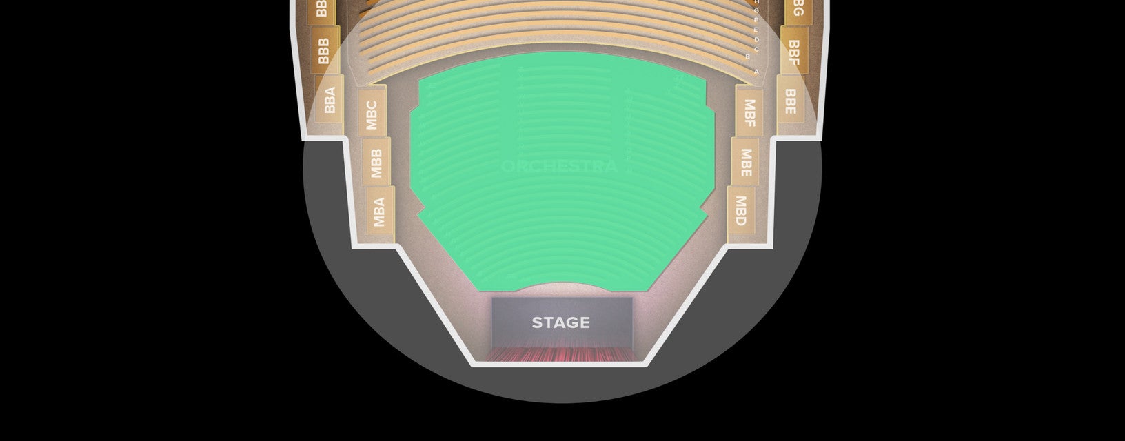 Seat view from ORCHESTRA