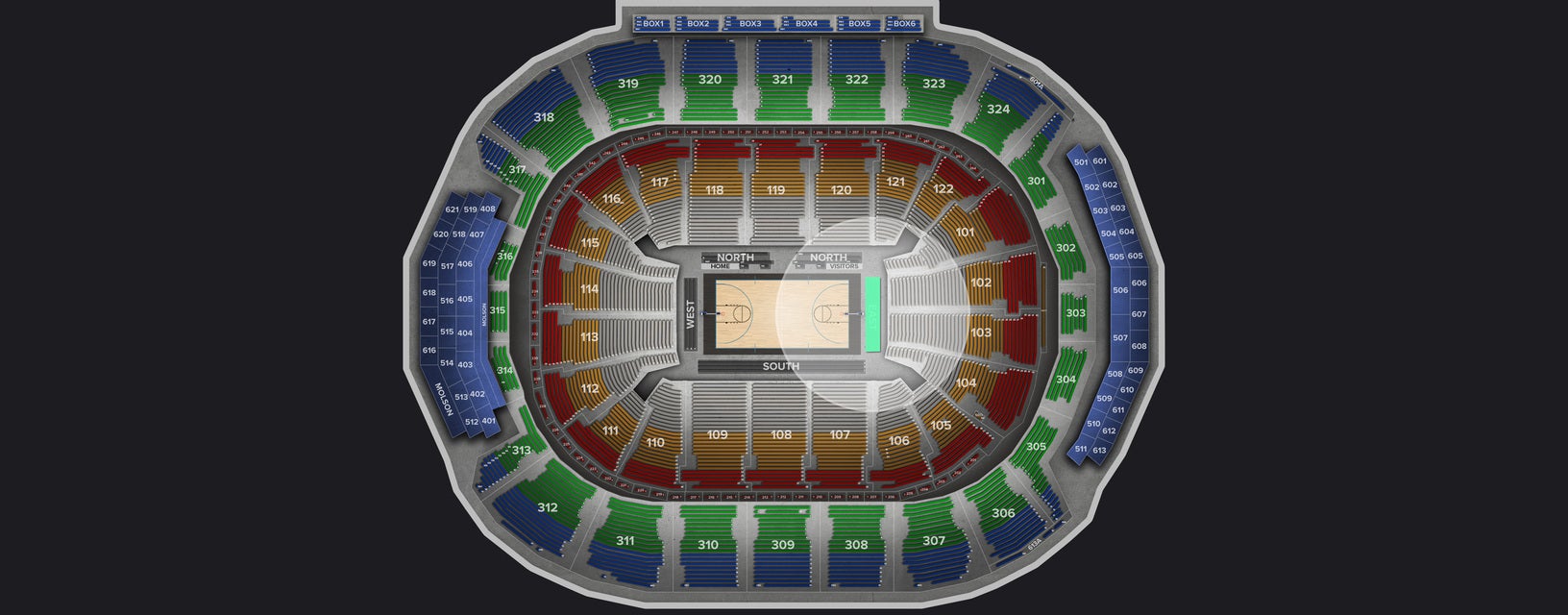 Seat view from Courtside