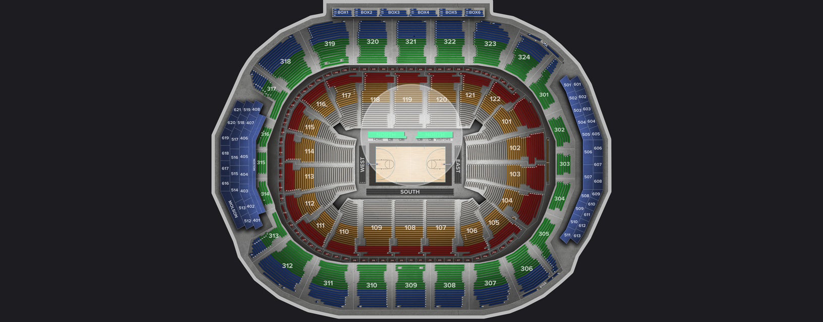 Seat view from Courtside