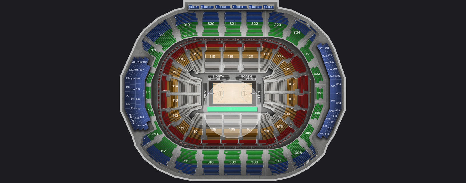 Seat view from Courtside