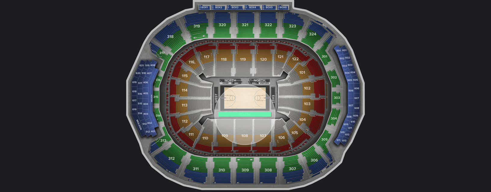 Seat view from Courtside