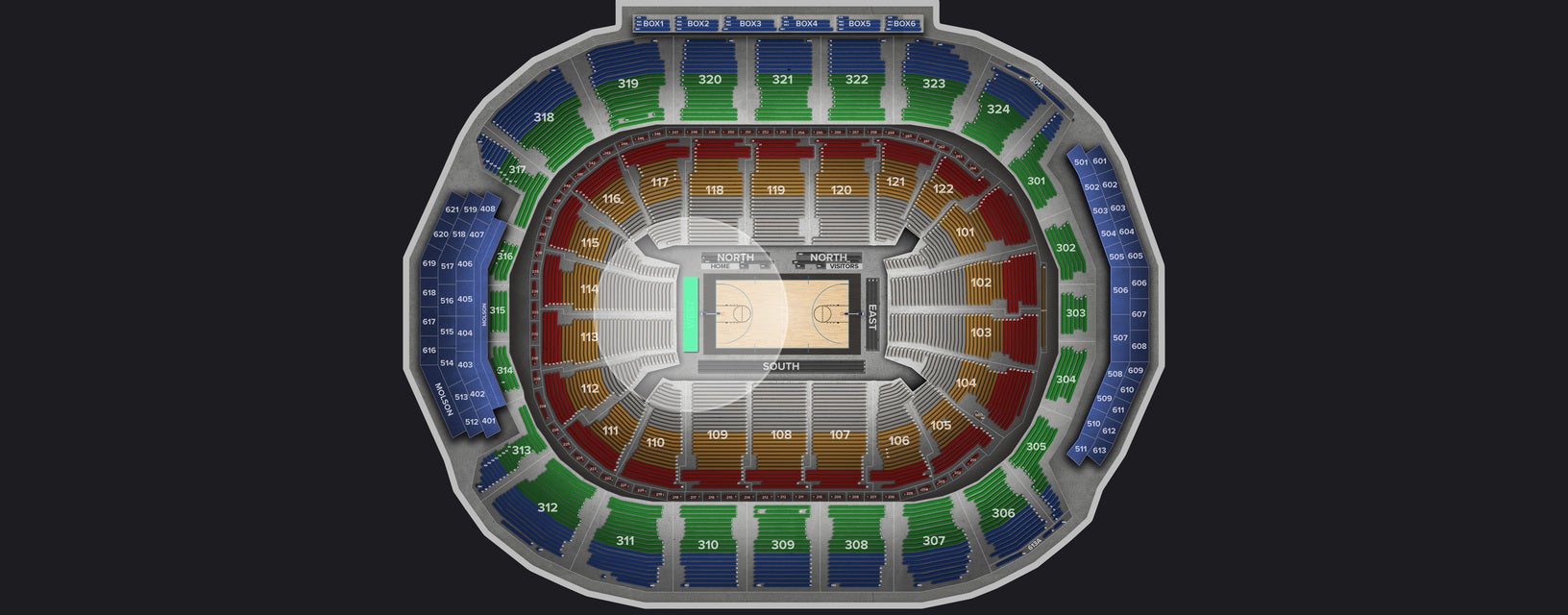 Seat view from Courtside