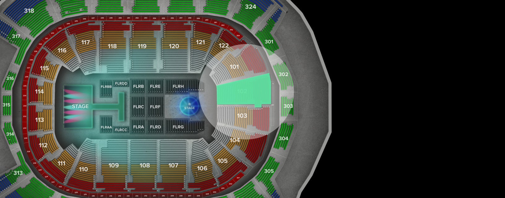 Seat view from Lower