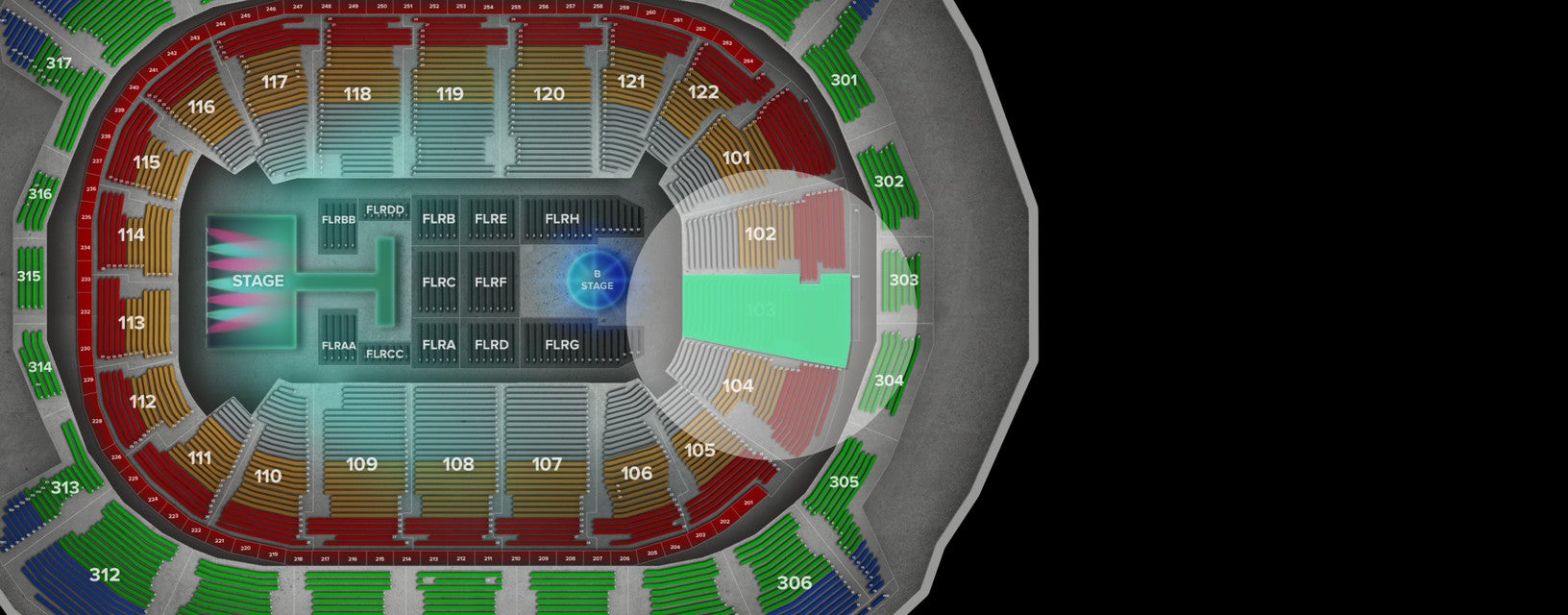 Seat view from Lower
