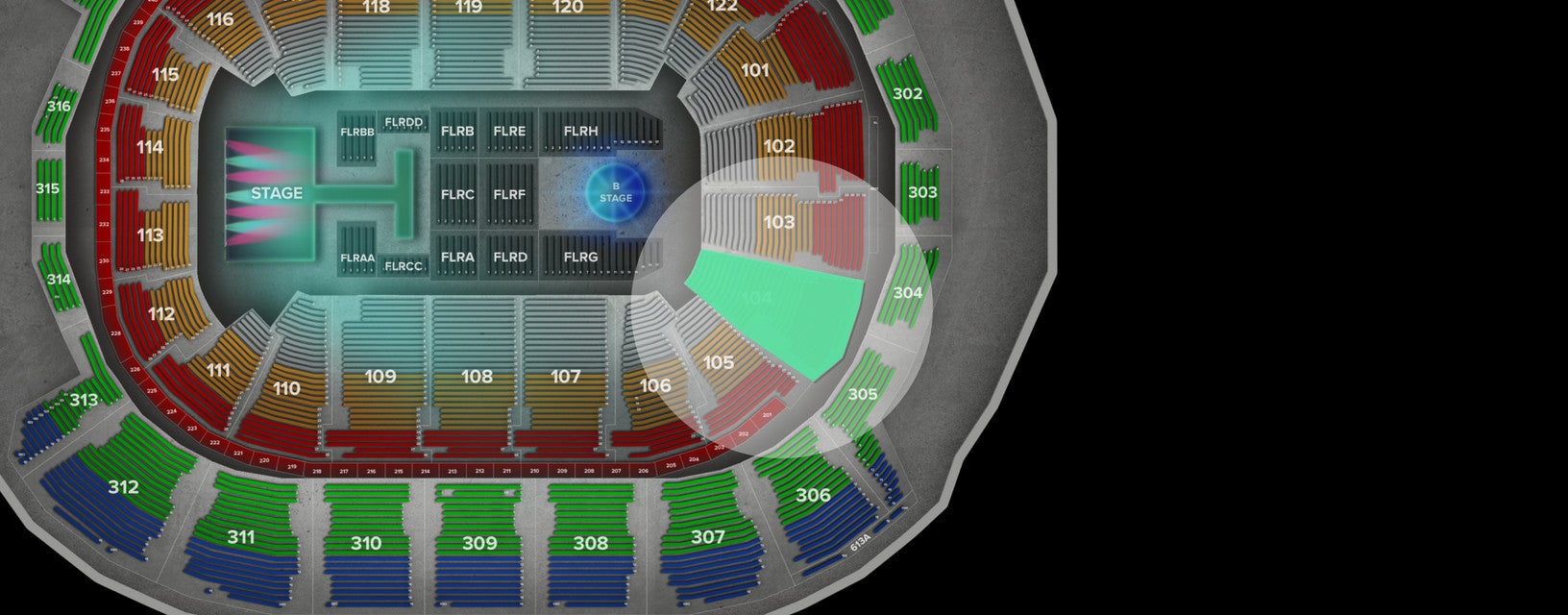 Seat view from Lower