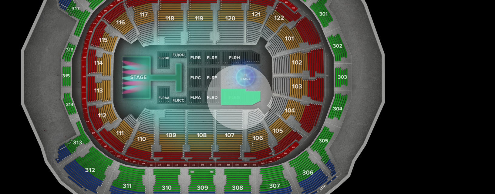 Seat view from Floor