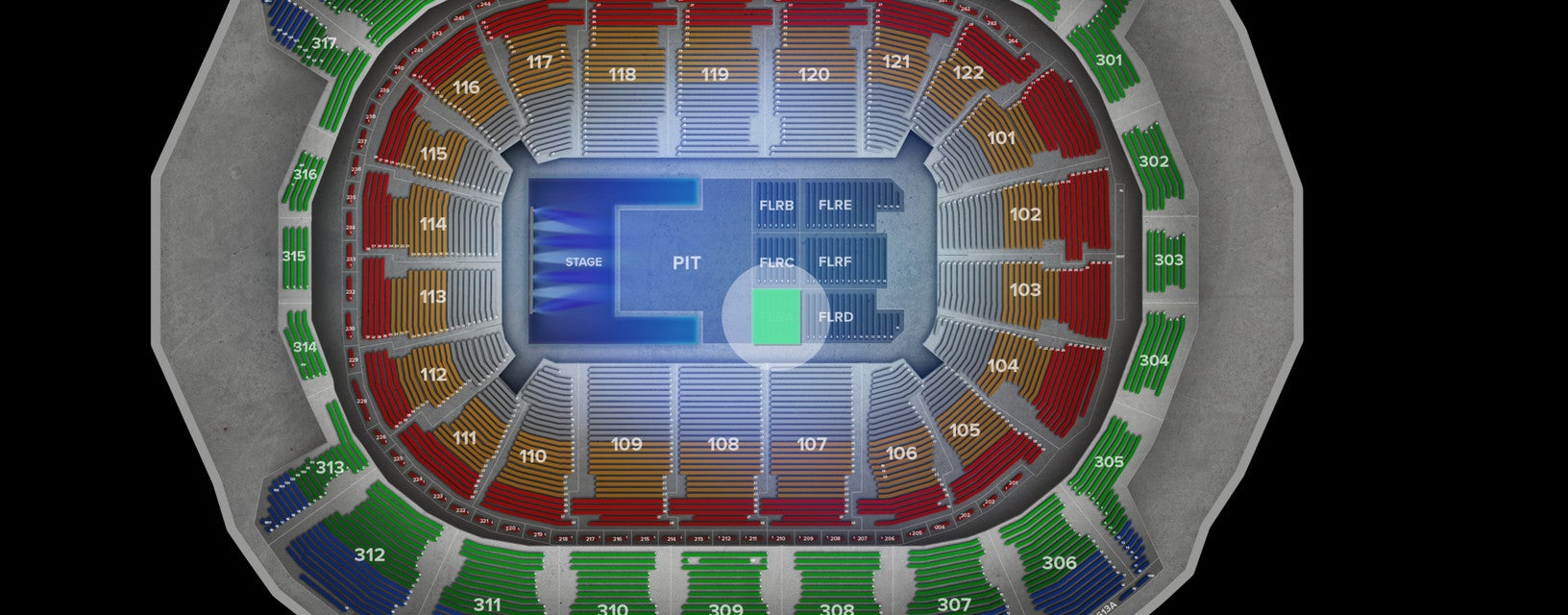 Seat view from Floor