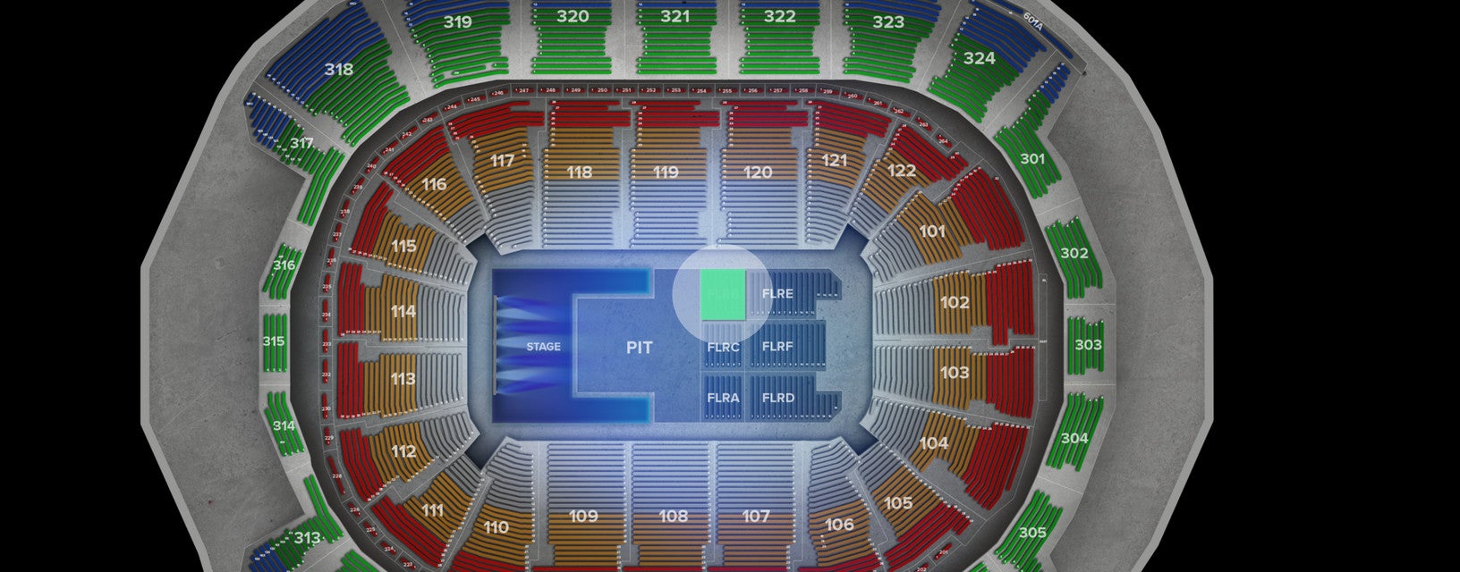 Seat view from Floor