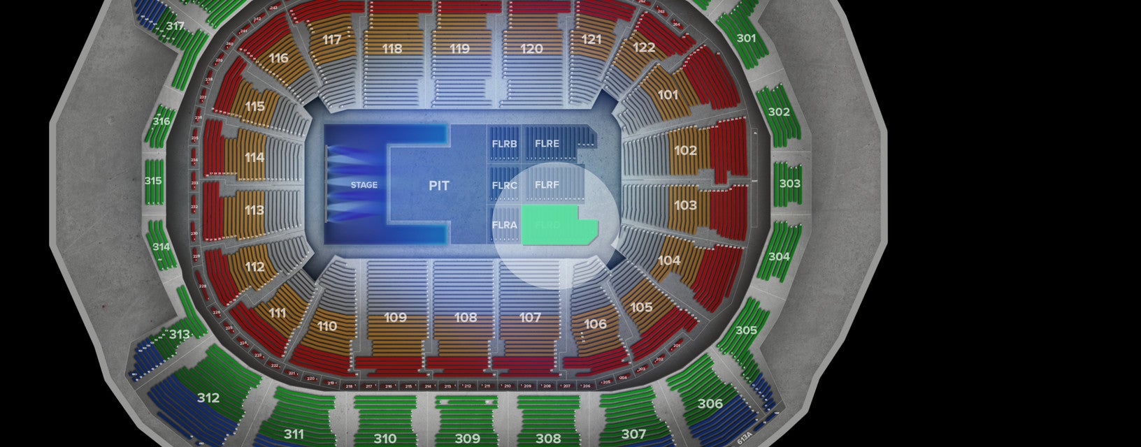 Seat view from Floor