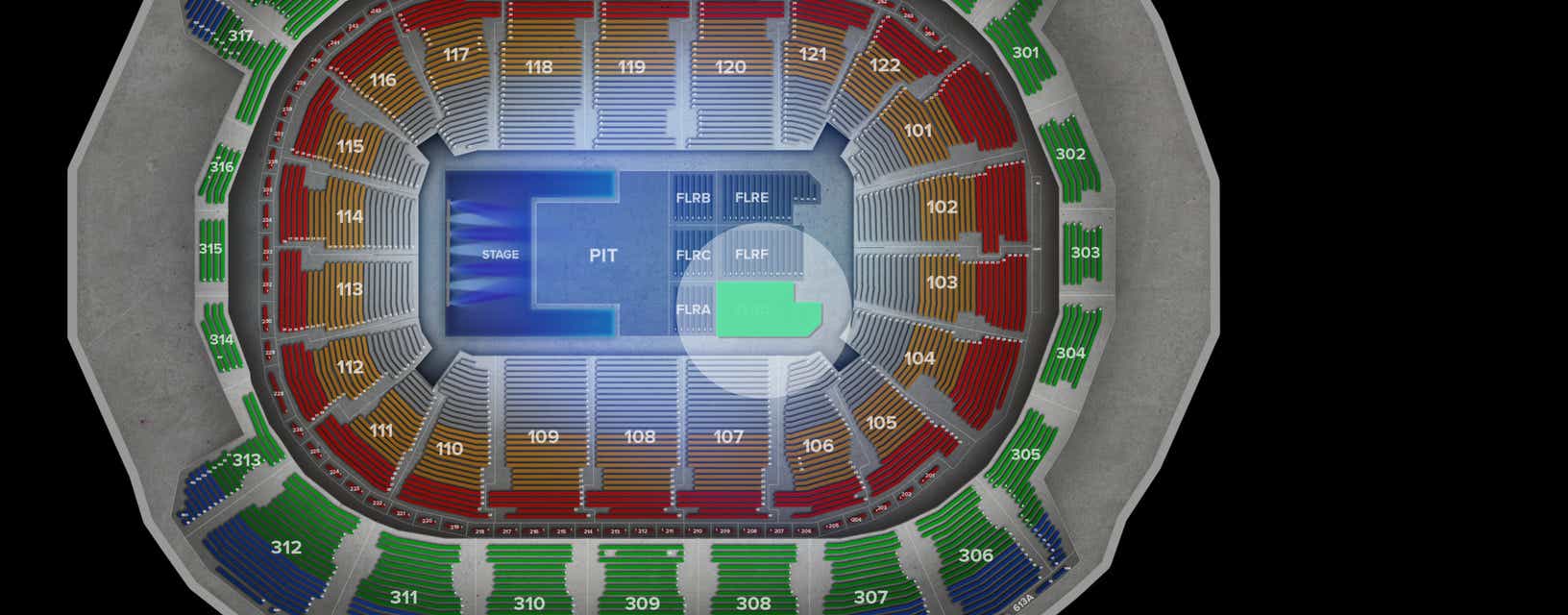 Seat view from Floor