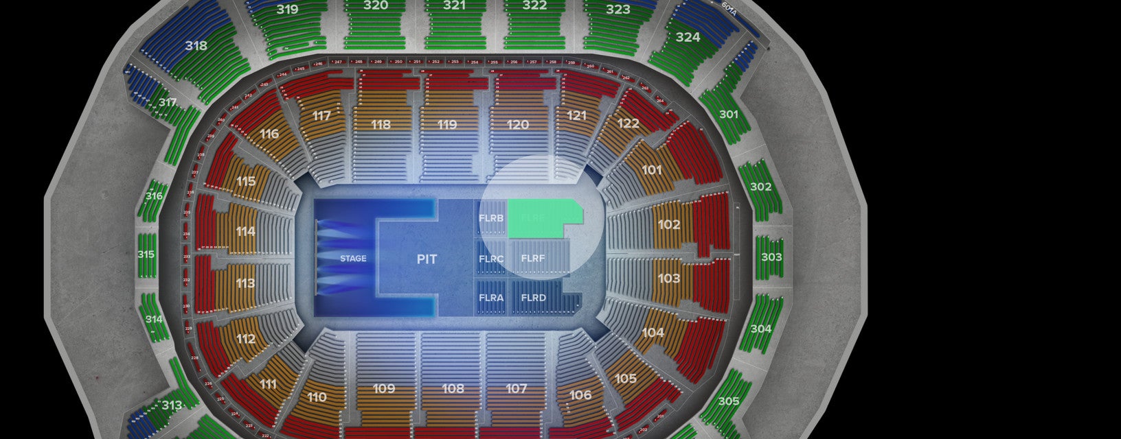 Seat view from Floor