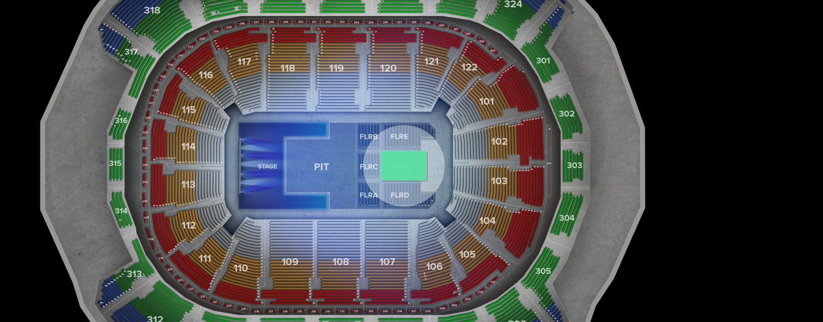 Seat view from Floor