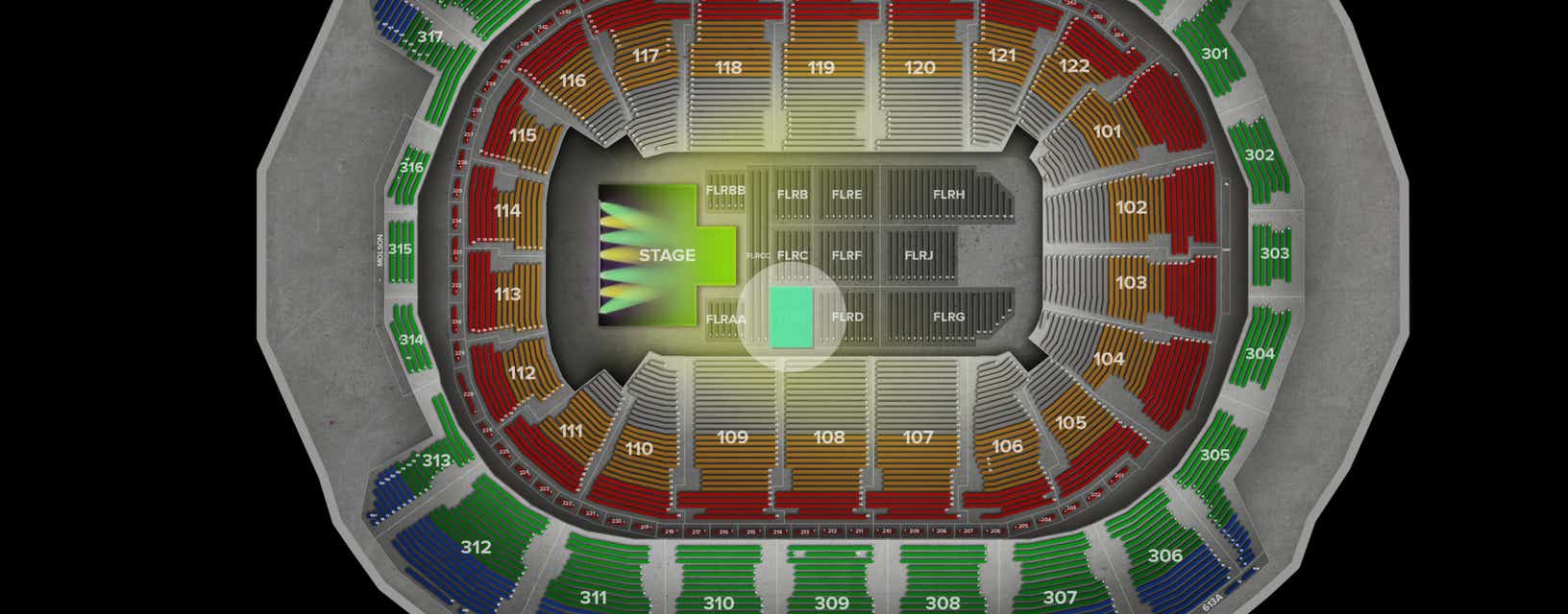 Seat view from Floor