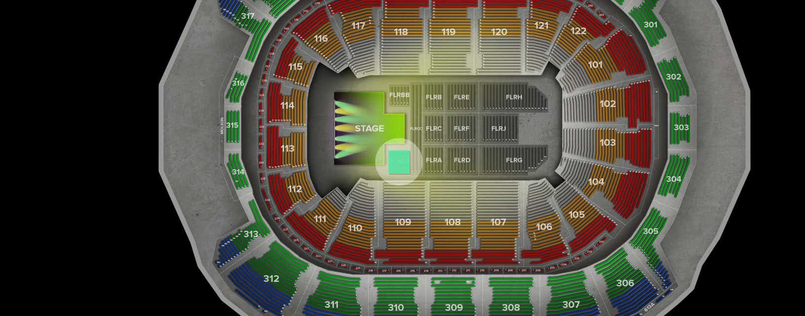 Seat view from Floor