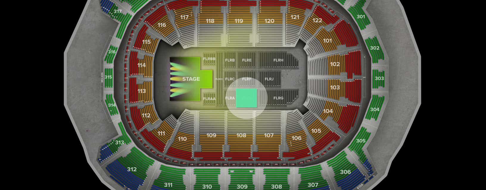 Seat view from Floor