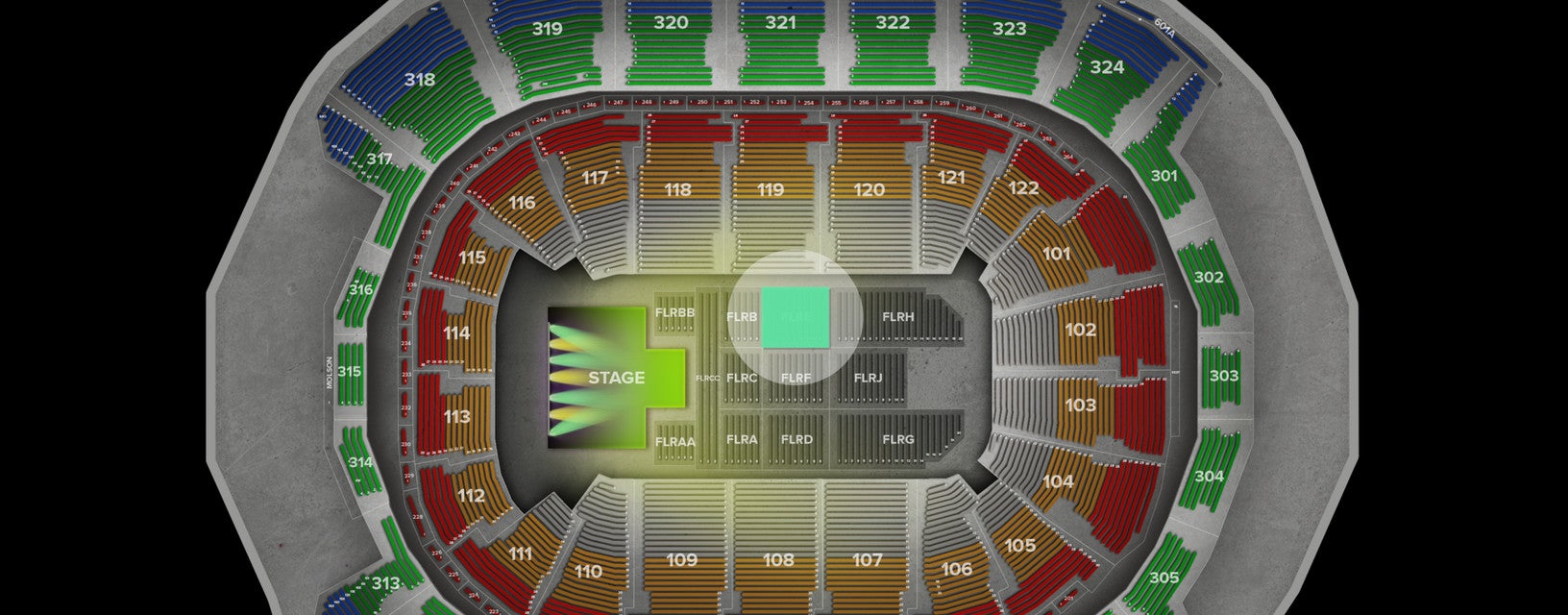 Seat view from Floor