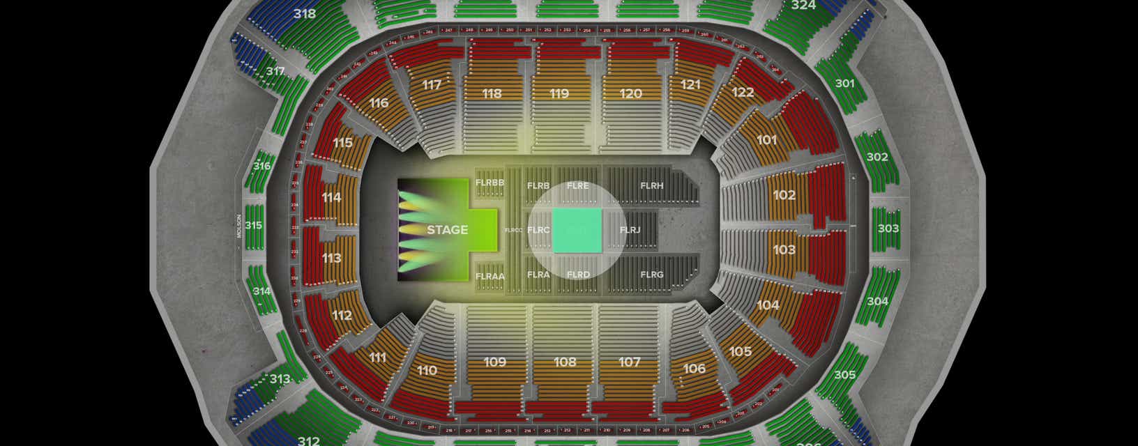 Seat view from Floor