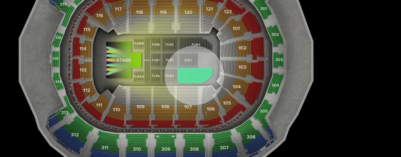 Seat view from Floor