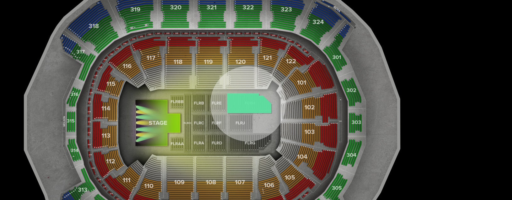 Seat view from Floor