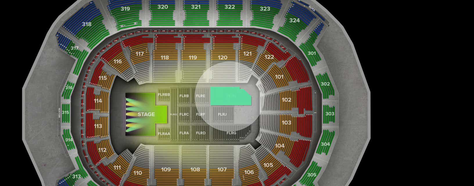 Seat view from Floor