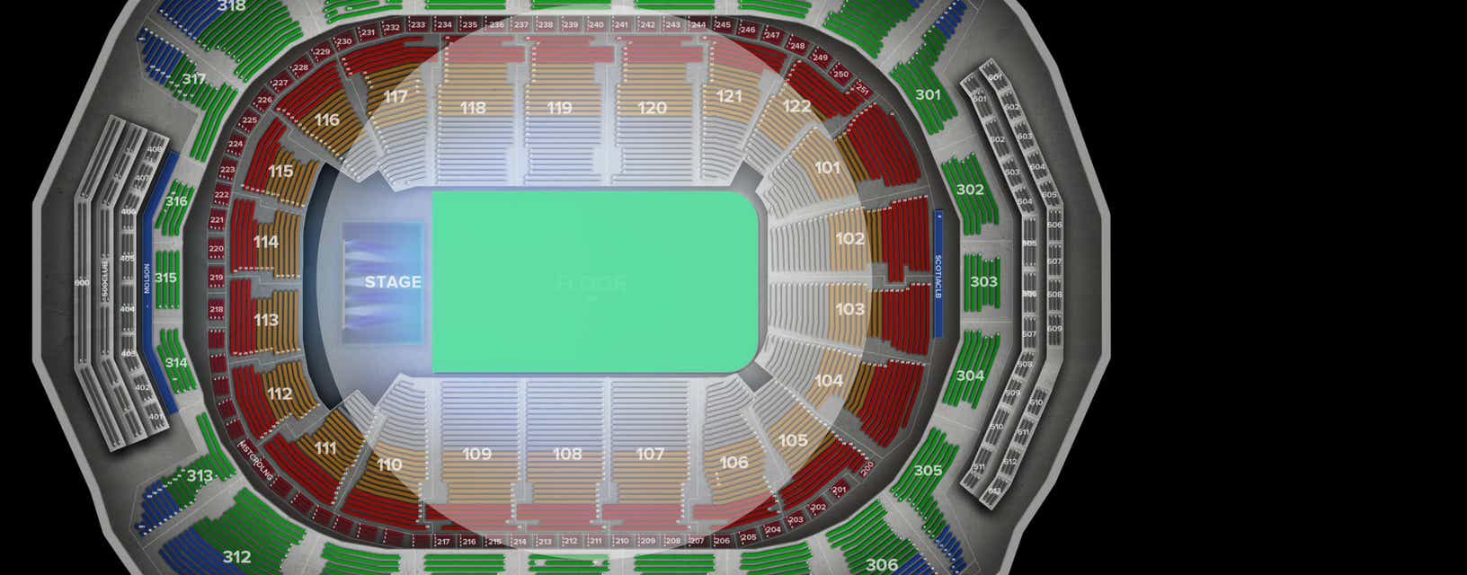 Seat view from Floor