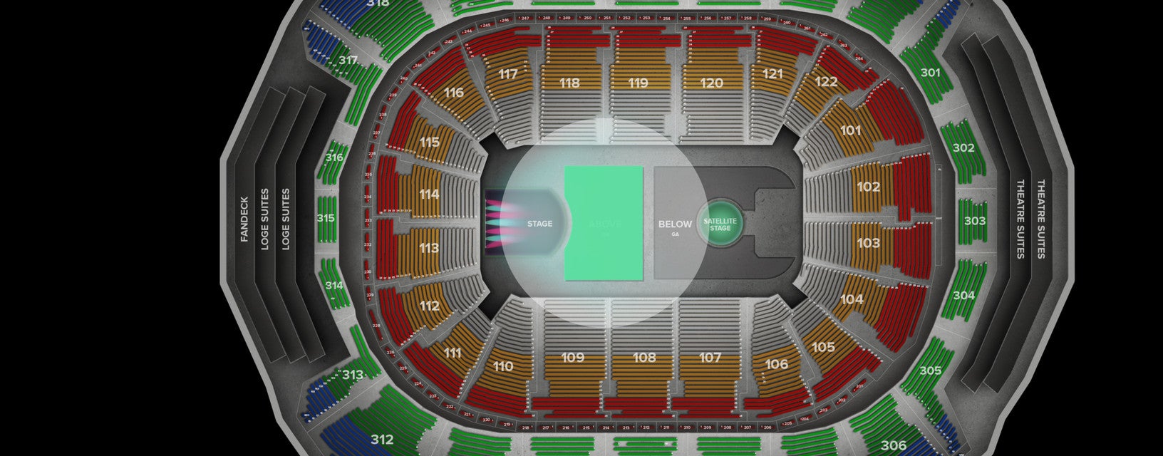 Seat view from ABOVE GA