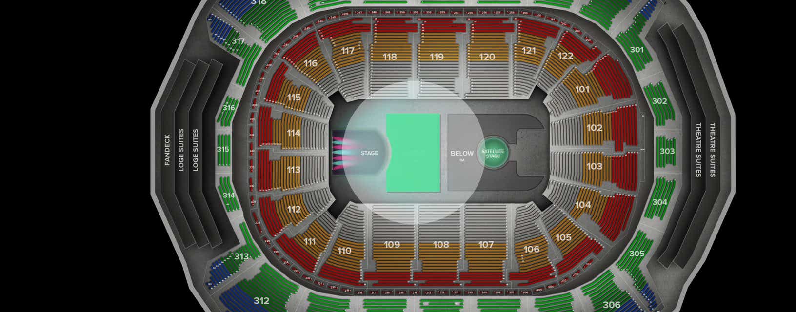 Seat view from ABOVE GA