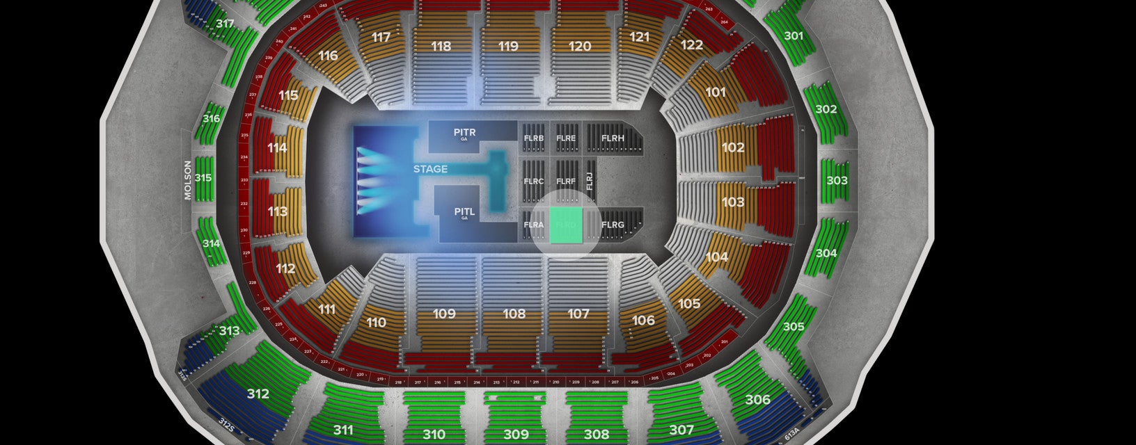 Seat view from Floor