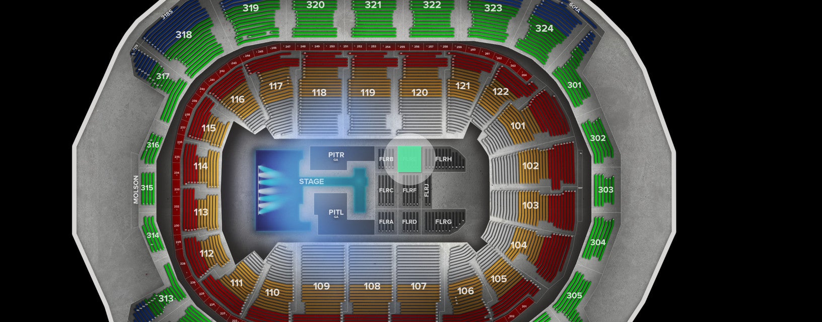 Seat view from Floor