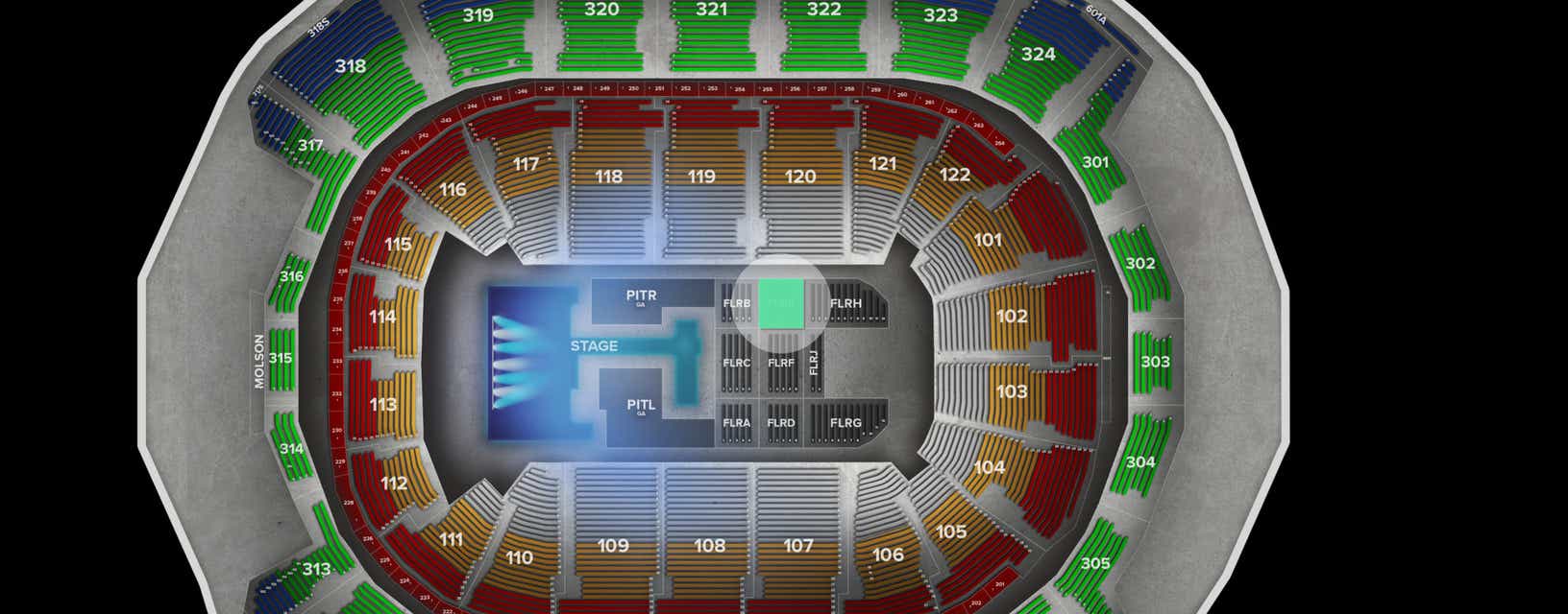 Seat view from Floor