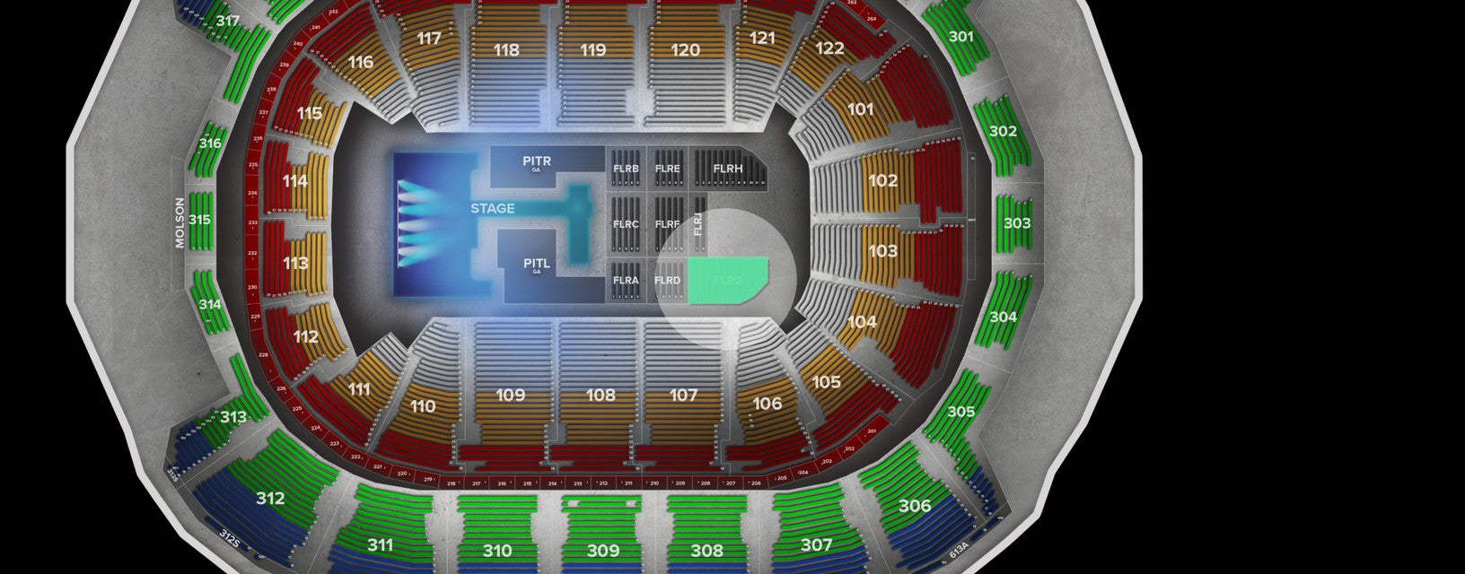 Seat view from Floor