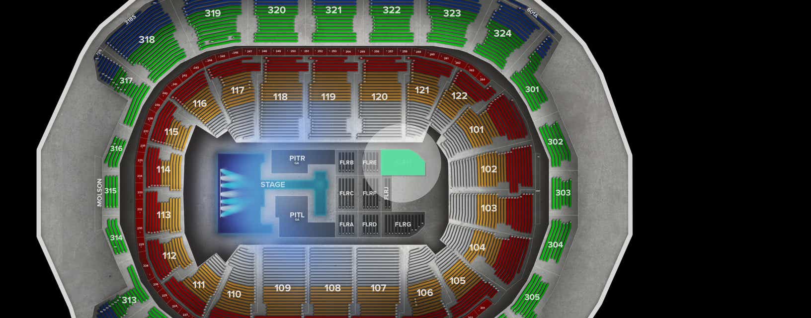 Seat view from Floor