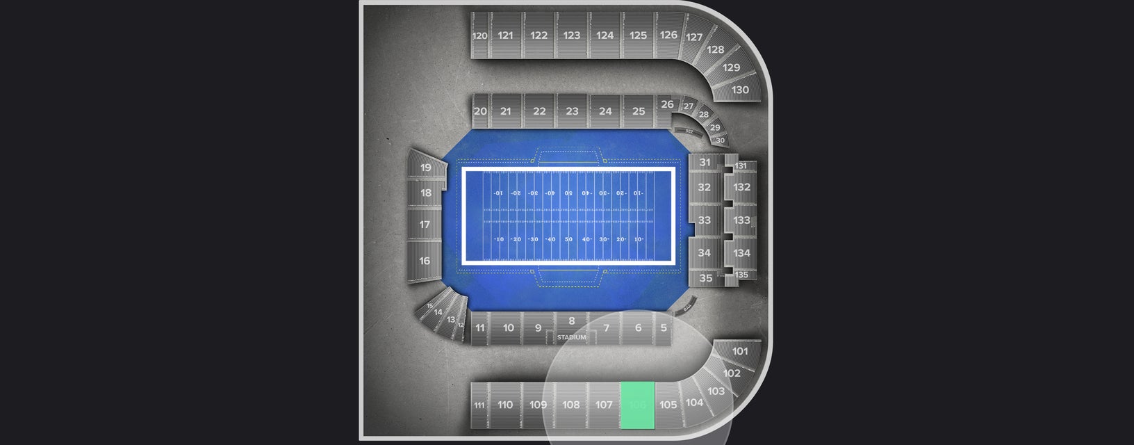 Seat view from Longside Upper