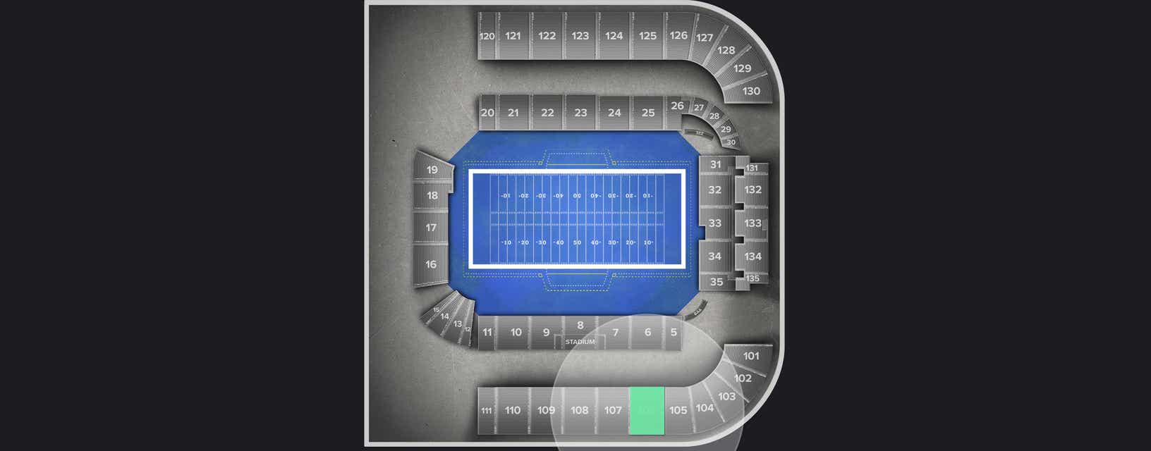 Seat view from Longside Upper