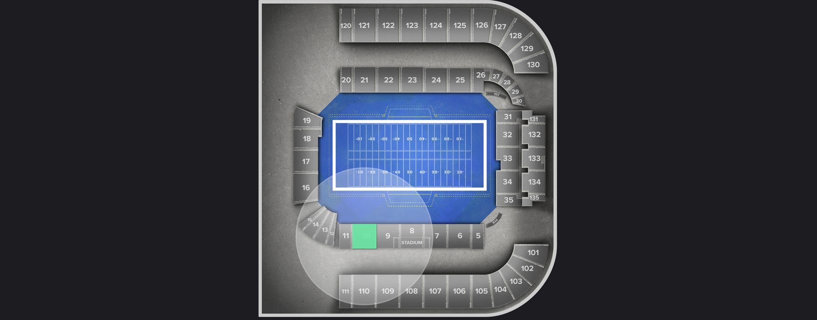 Seat view from Longside Lower