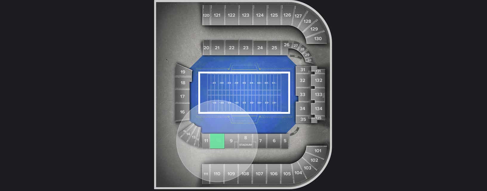Seat view from Longside Lower