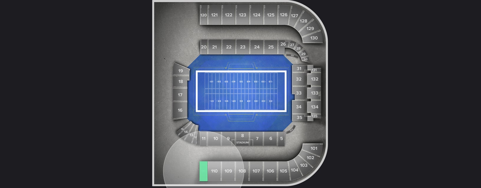 Seat view from Longside Upper