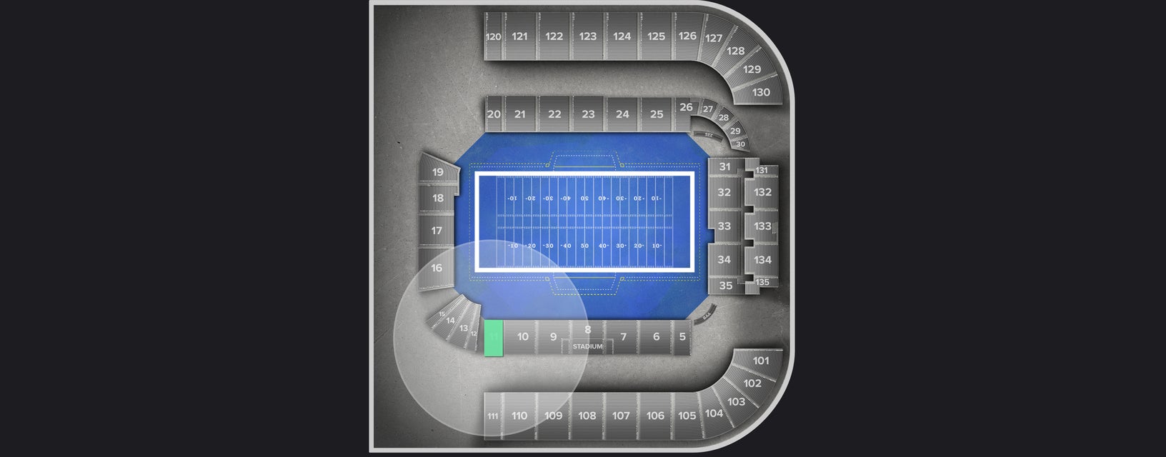 Seat view from Longside Lower