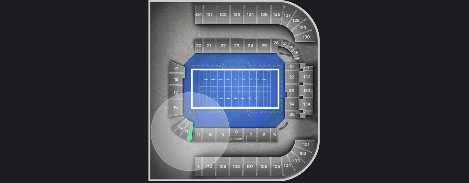 Seat view from Shortside Lower