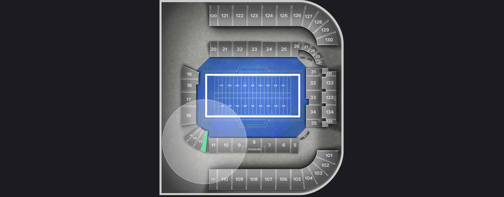 Seat view from Shortside Lower