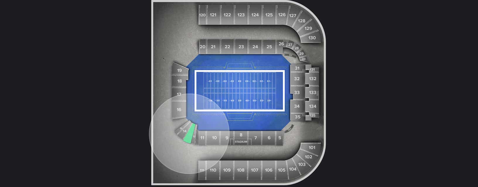 Seat view from Shortside Lower
