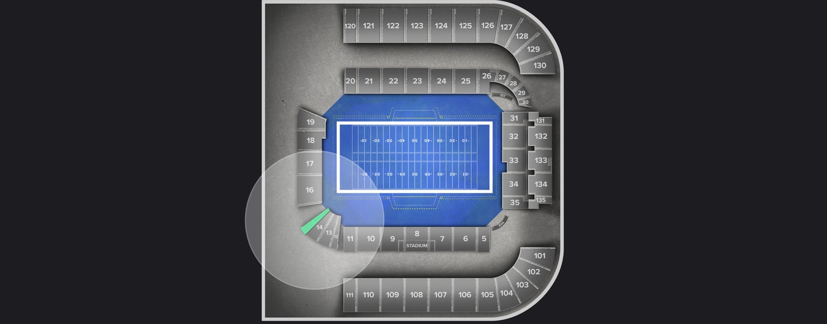 Seat view from Shortside Lower