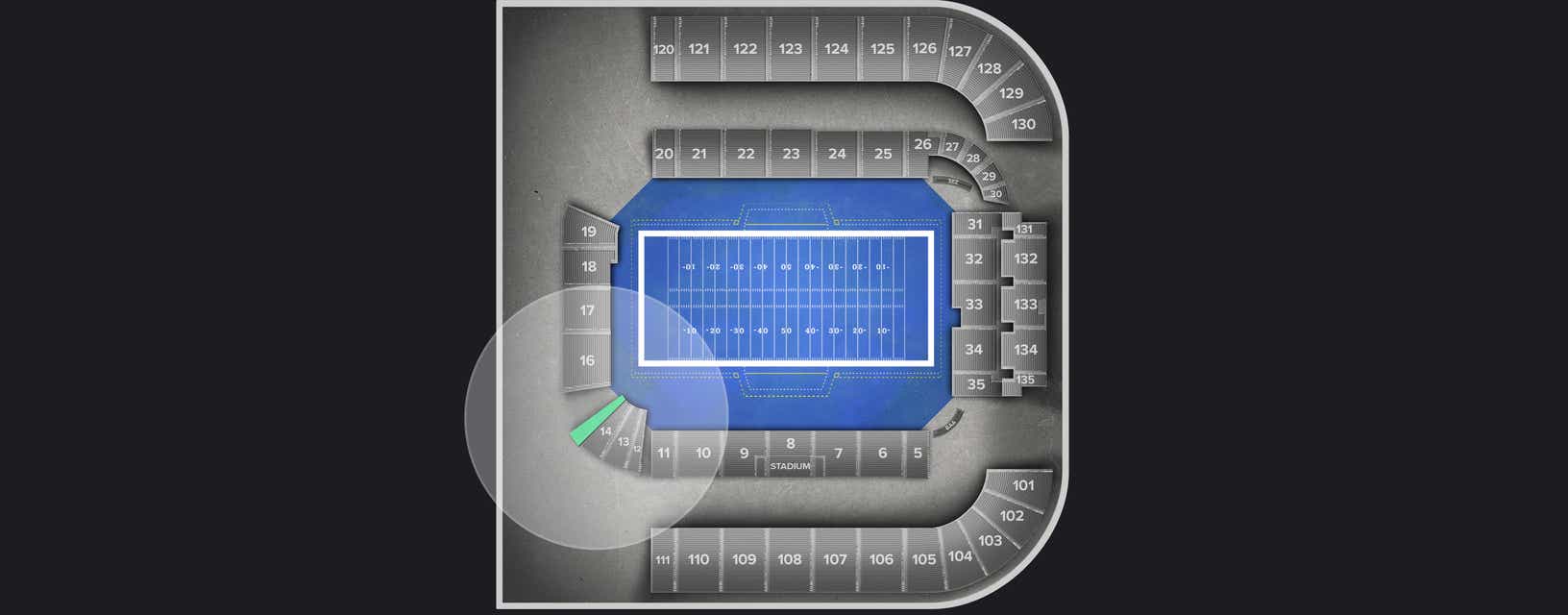 Seat view from Shortside Lower