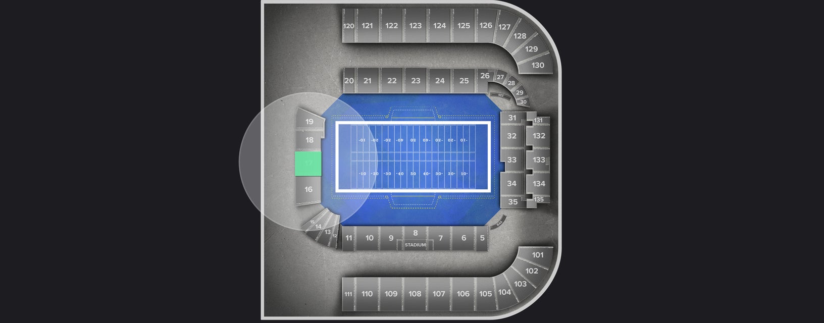 Seat view from Shortside Lower