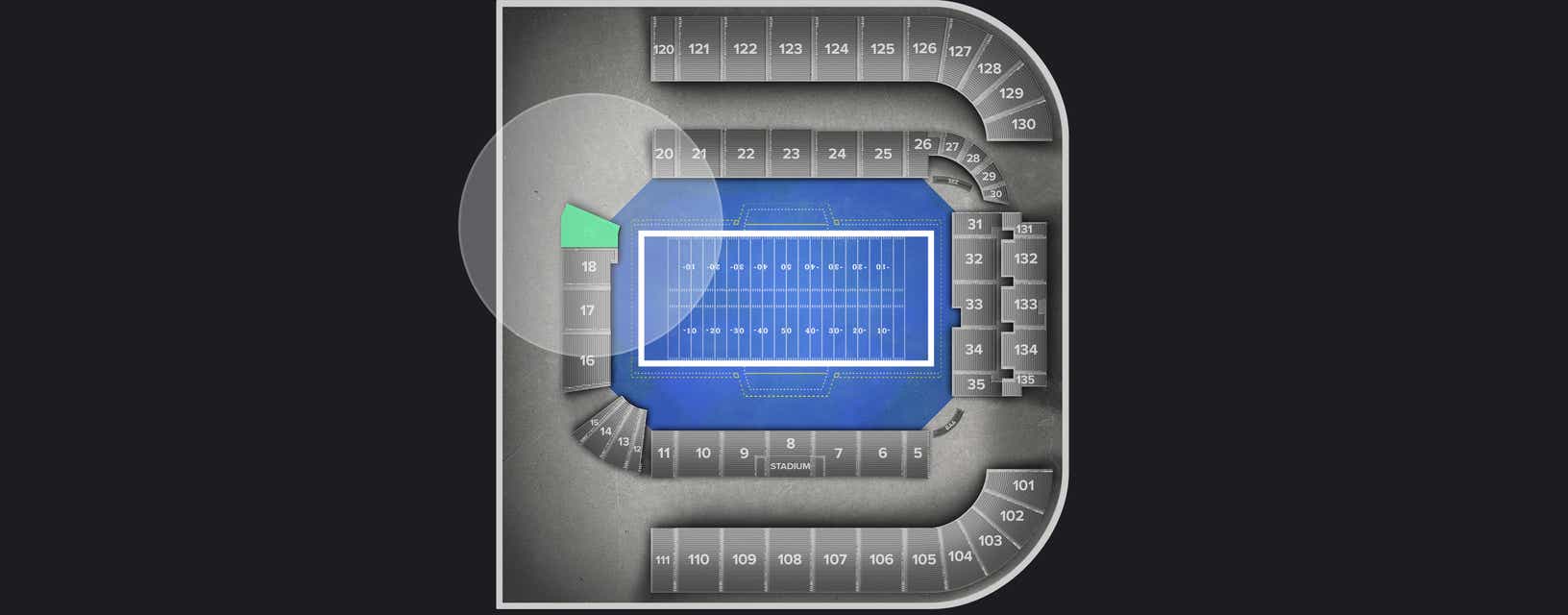 Seat view from Shortside Lower